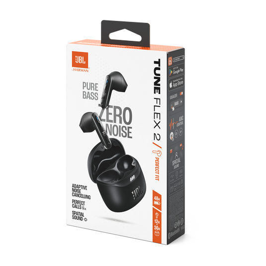 JBL TUNE FLEX 2 TRUE WIRELESS NOISE CANCELLING EARBUDS BLACK thumbnail 2