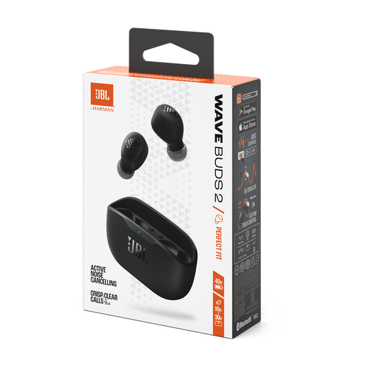 JBL WAVE BUDS 2 TRUE WIRELESS IN-EAR EARBUDS WITH MIC BLACK thumbnail 10