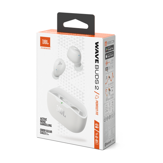 JBL WAVE BUDS 2 TRUE WIRELESS IN-EAR EARBUDS WITH MIC WHITE thumbnail 10