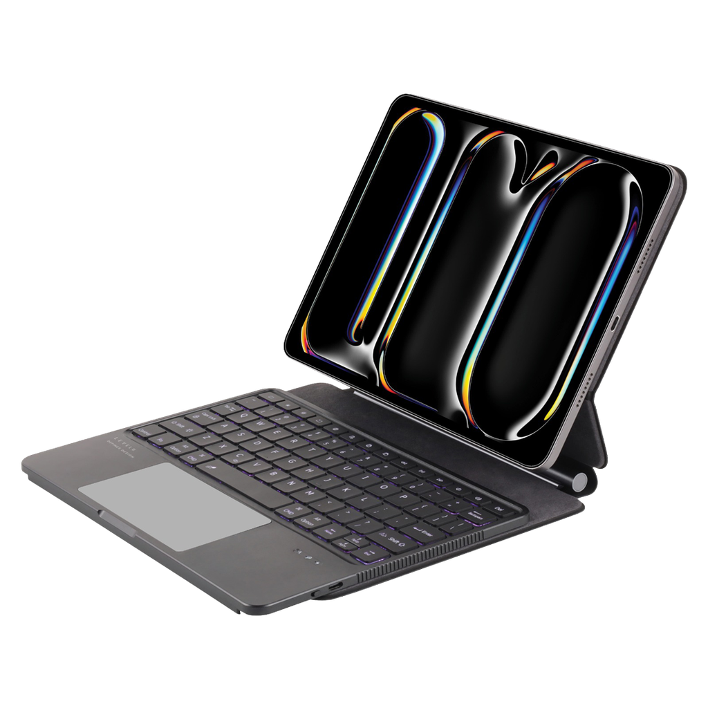 LEVELO AEROBOARD SCISSOR SWITCH IPAD PRO/AIR 12.9 INCH WIRELESS KEYBOARD BLACK LVLABKP12.9BK