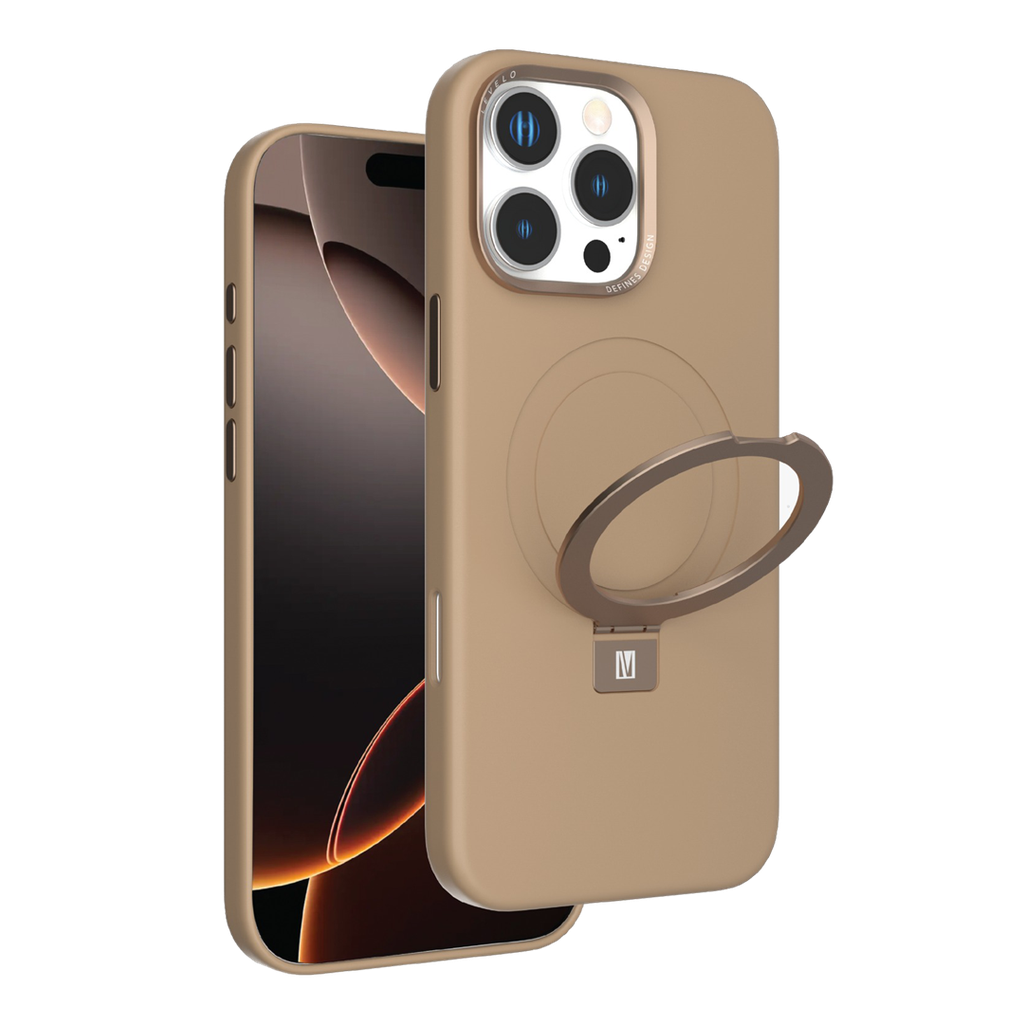 LEVELO IPHONE 16 PRO IRIS PRO MAGSAFE LIQUID SILICONE CASE ROSE GOLD LVL-IPSC-16P-RSGD