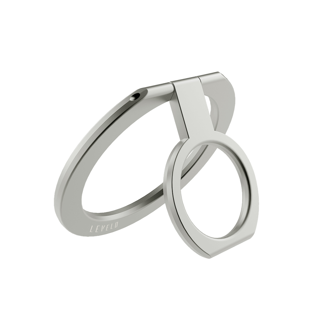 LEVELO LUCCA MAGSAFE PHONE HOLDER STAND NATURAL TITANIUM LVLLPRHNTT