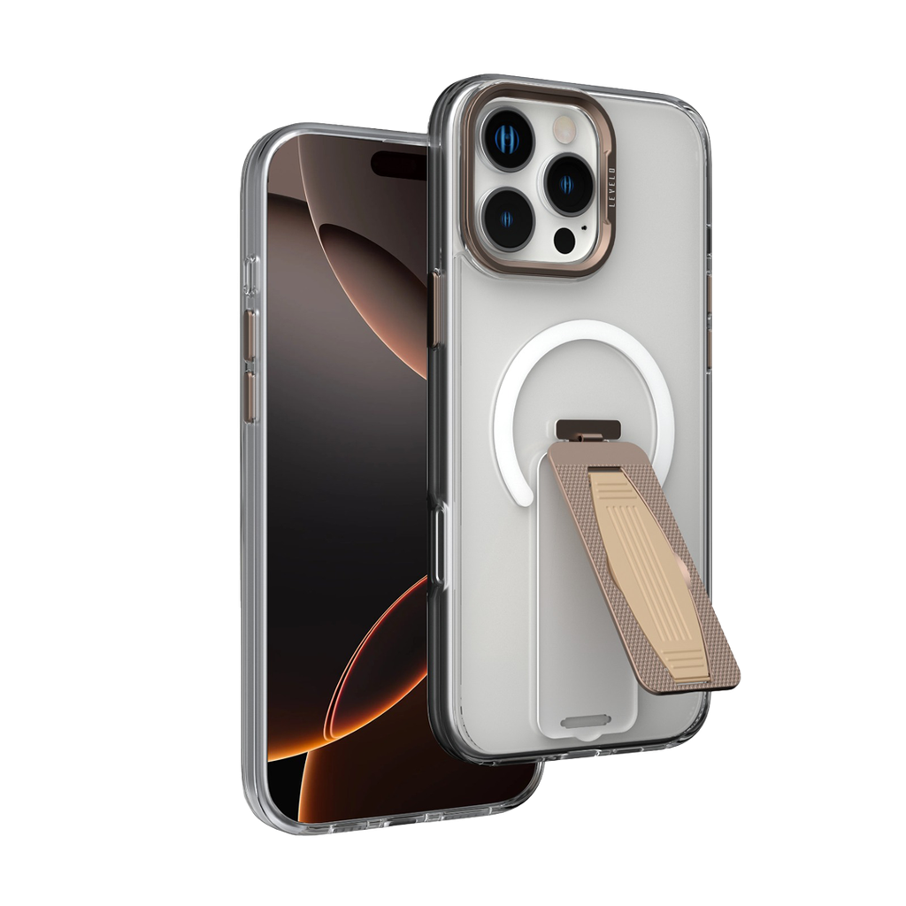 LEVELO IPHONE 16 PRO MAX MORPHIX MAGSAFE GRIP CASE ROSE GOLD LVL-MMGC-16PM-RSGD