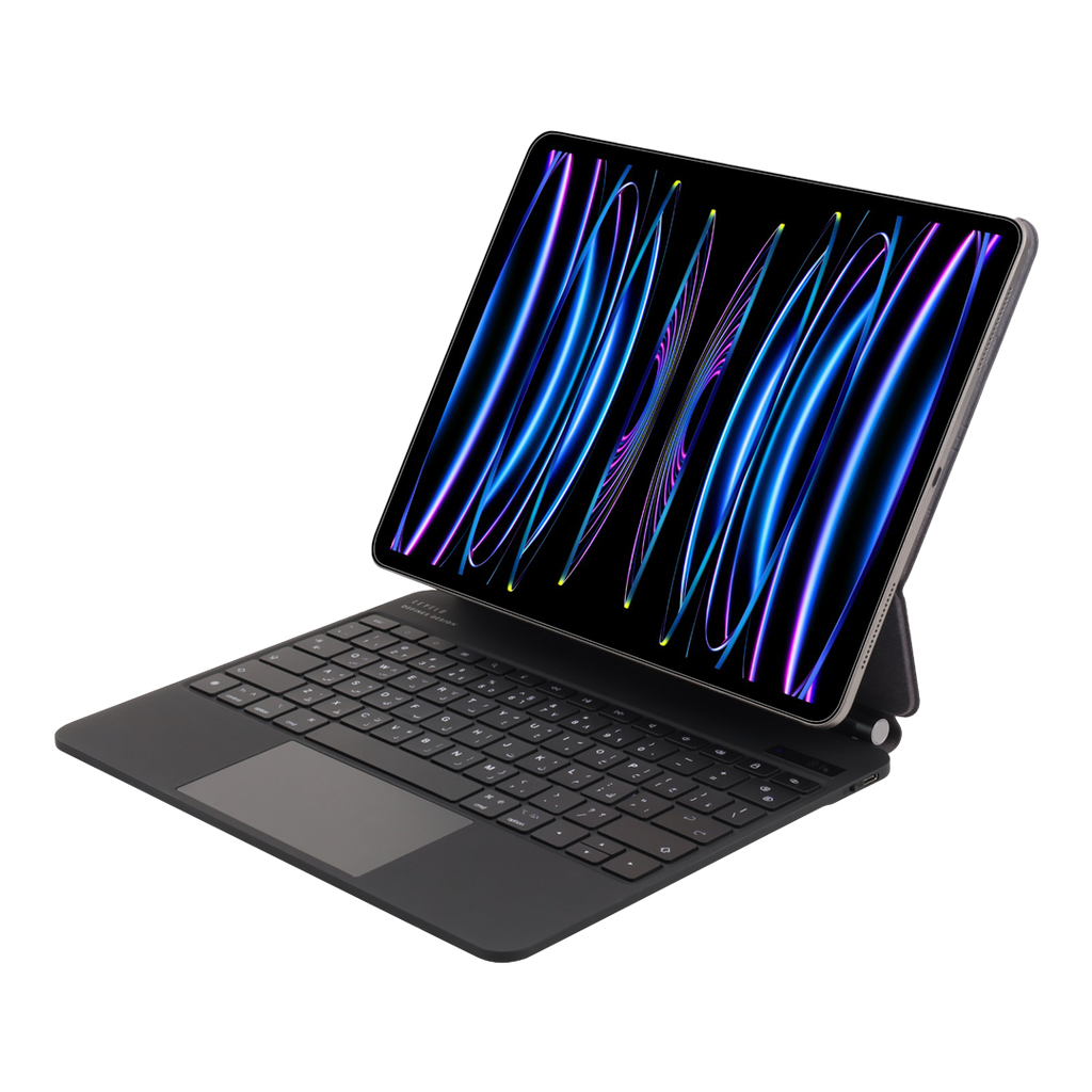LEVELO AEROBOARD SCISSOR SWITCH IPAD PRO 11 INCH (2024) WIRELESS KEYBOARD BLACK LVLABKP11BK