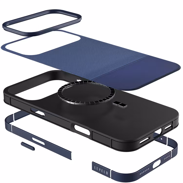 LEVELO IPHONE 17 PRO MAX LEVELO CUIR CASE MIDNIGHT BLUE LVLCUIR17PMMNBL thumbnail 4