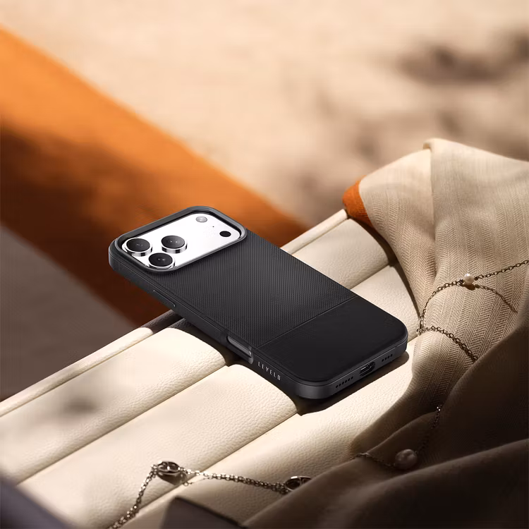 LEVELO IPHONE 17 PRO LEVELO CUIR CASE PHANTOM BLACK LVLCUIR17PPHBK thumbnail 6