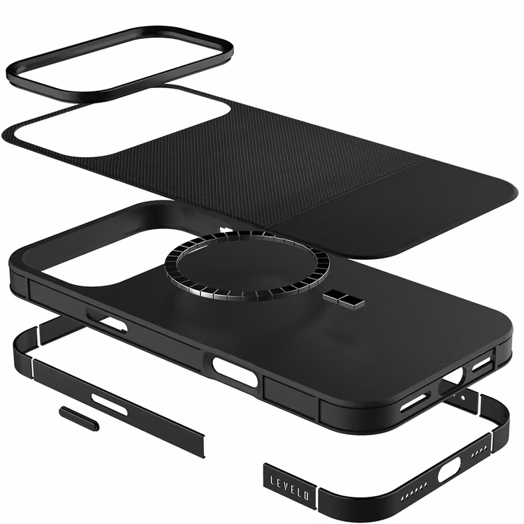 LEVELO IPHONE 17 PRO LEVELO CUIR CASE PHANTOM BLACK LVLCUIR17PPHBK thumbnail 9