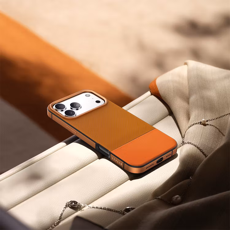 LEVELO IPHONE 17 PRO MAX LEVELO CUIR CASE SUNRISE ORANGE LVLCUIR17PMSORG thumbnail 8