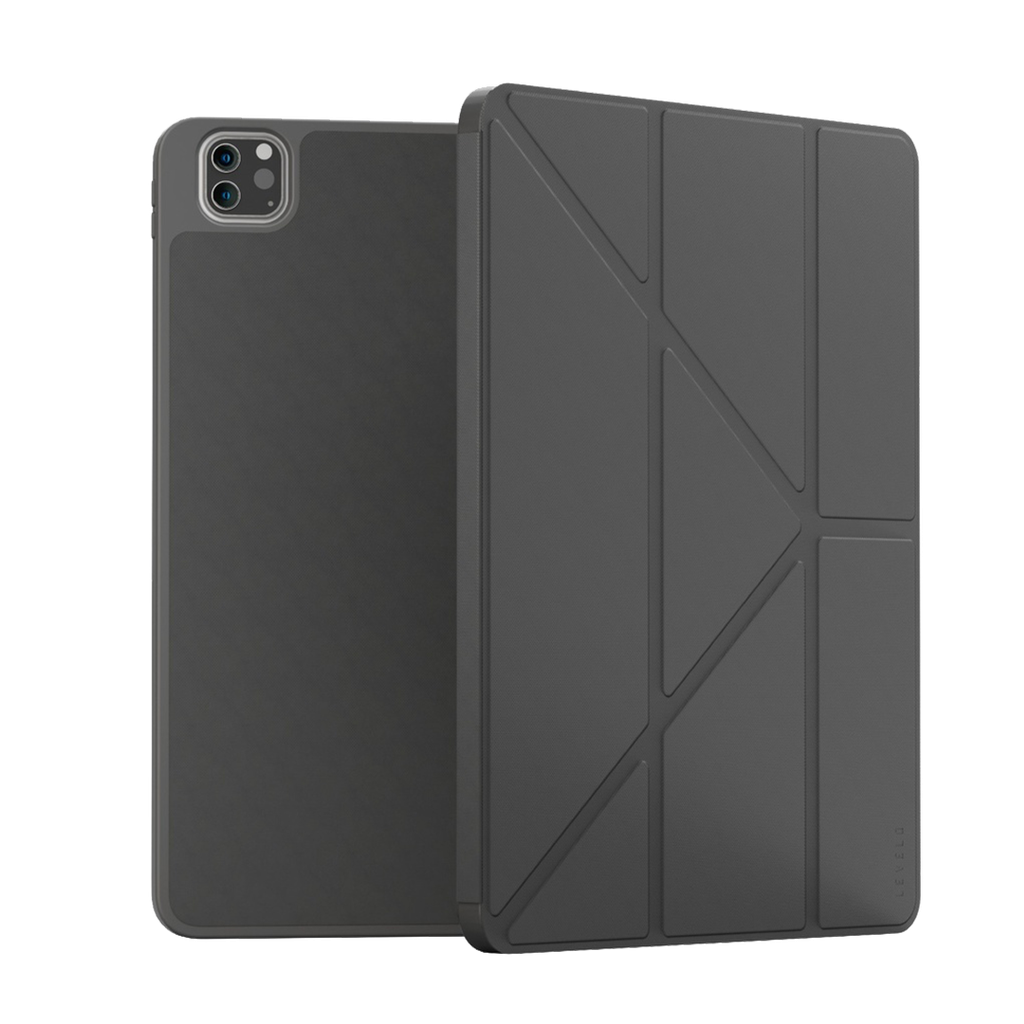 LEVELO ELEGANTE IPAD AIR 10.2 HYBRID LEATHER MAGNETIC CASE BLACK LVLELGP12BK