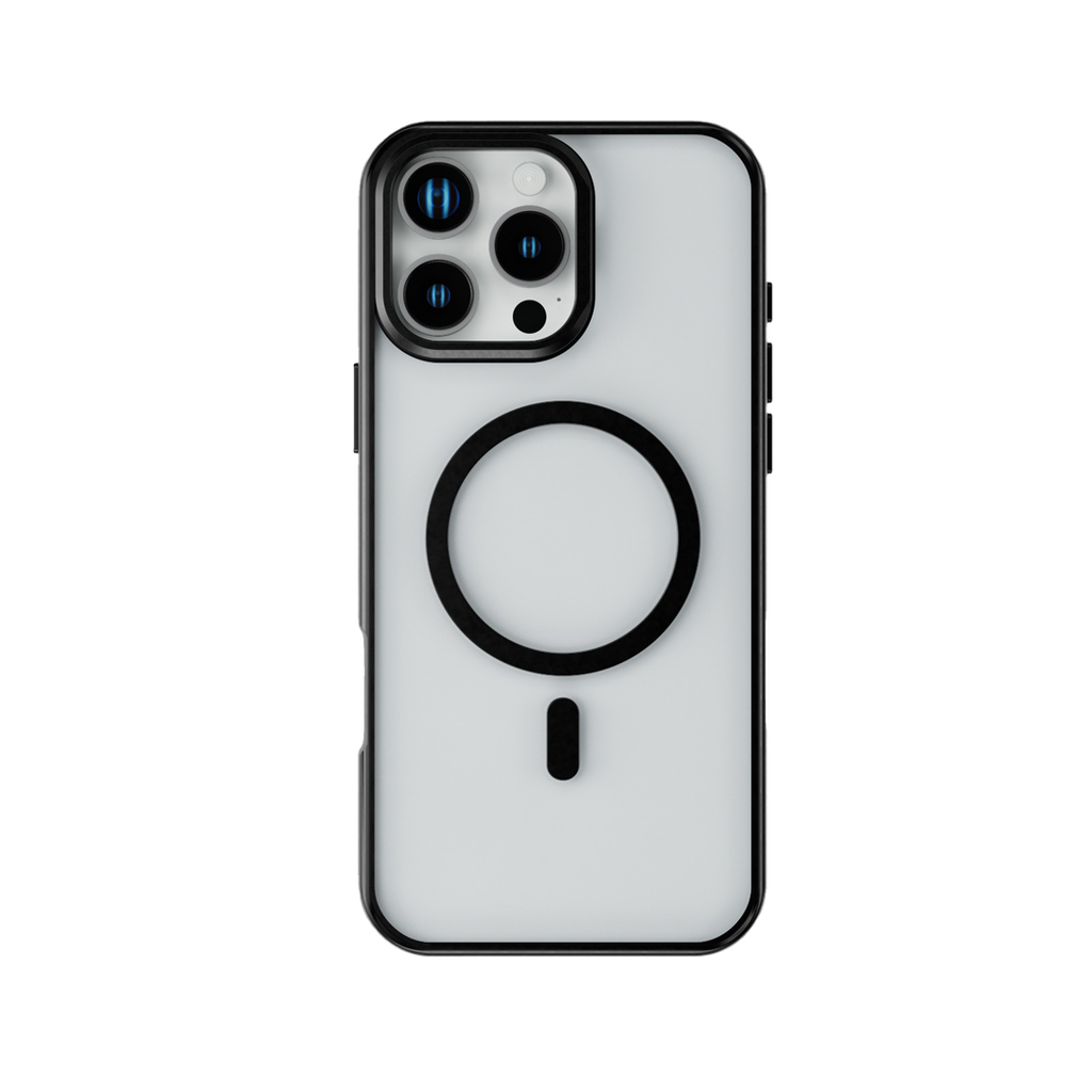 LEVELO ELIO PC IPHONE 16 PRO CASE WITH CAMERA RING STAND BLACK LVLEPCRS16PBK