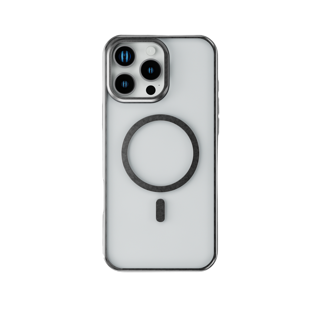 LEVELO ELIO PC IPHONE 16 PRO CASE WITH CAMERA RING STAND TITANIUM LVLEPCRS16PTT