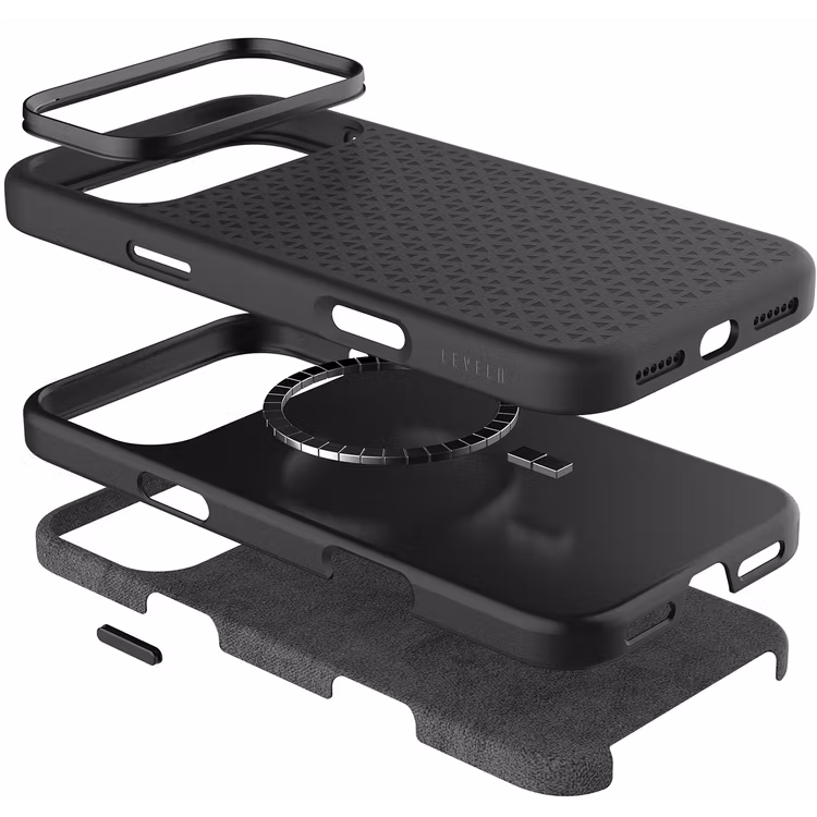 LEVELO FIORA IPHONE 17 PRO MAX MAGSAFE LIQUID SILICONE CASE BLACK LVLFIOM17PMBK thumbnail 9