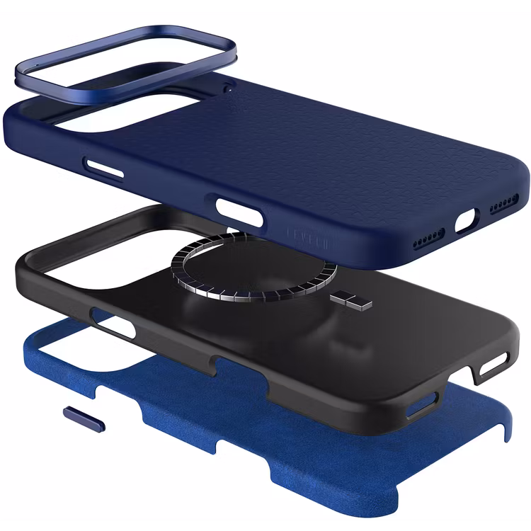 LEVELO FIORA IPHONE 17 PRO MAX MAGSAFE LIQUID SILICONE CASE BLUE LVLFIOM17PMDBL thumbnail 10