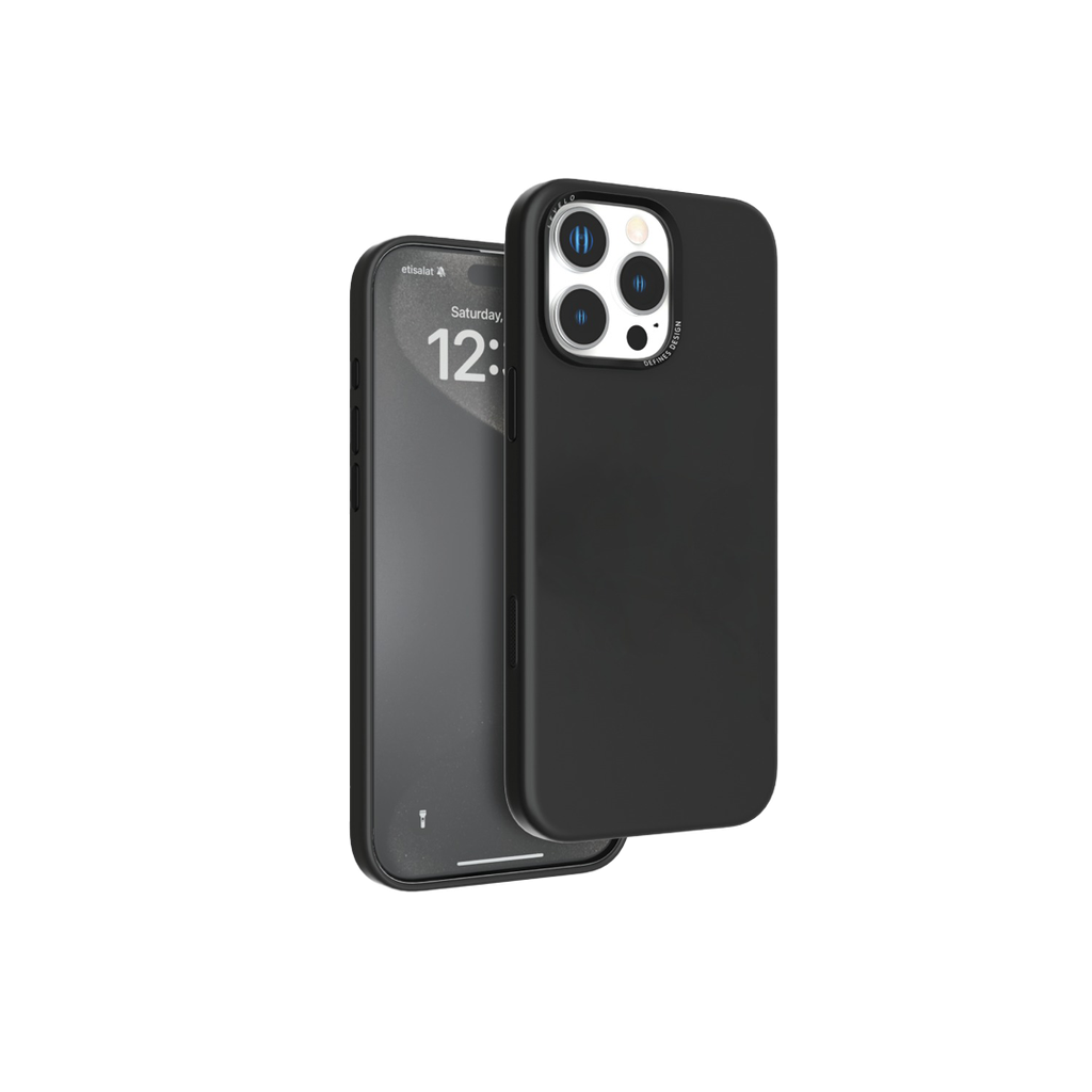 LEVELO IPHONE 16 PRO MAX IRIS MAGSAFE LIQUID SILICONE CASE BLACK LVLIMSC16PMBK