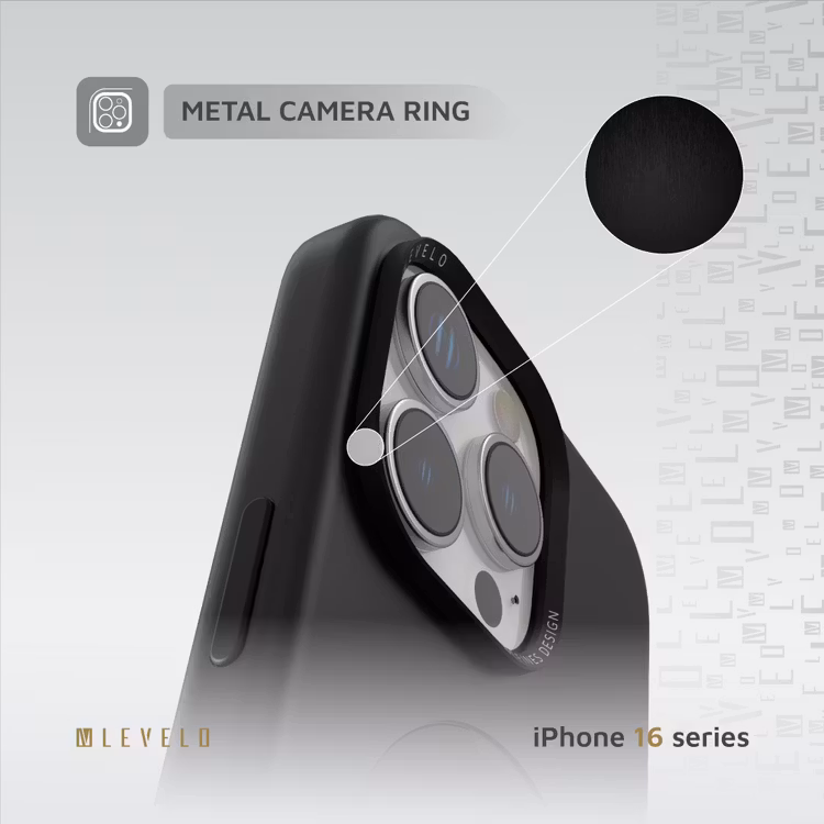 LEVELO IPHONE 16 PRO IRIS PRO MAGSAFE LIQUID SILICONE CASE BLACK LVLIPSC16PBK thumbnail 4