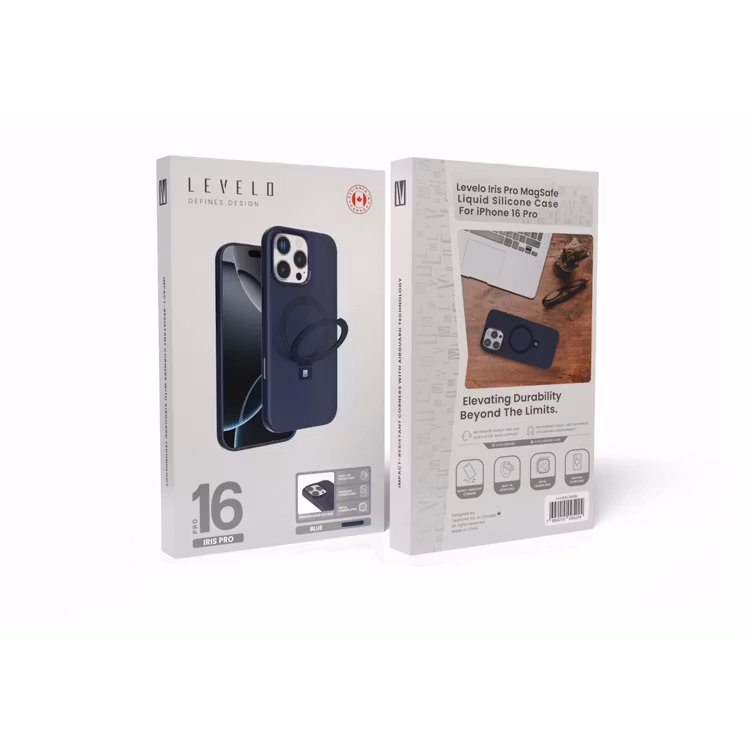 LEVELO IPHONE 16 PRO IRIS PRO MAGSAFE LIQUID SILICONE CASE BLUE LVLIPSC16PBL thumbnail 16