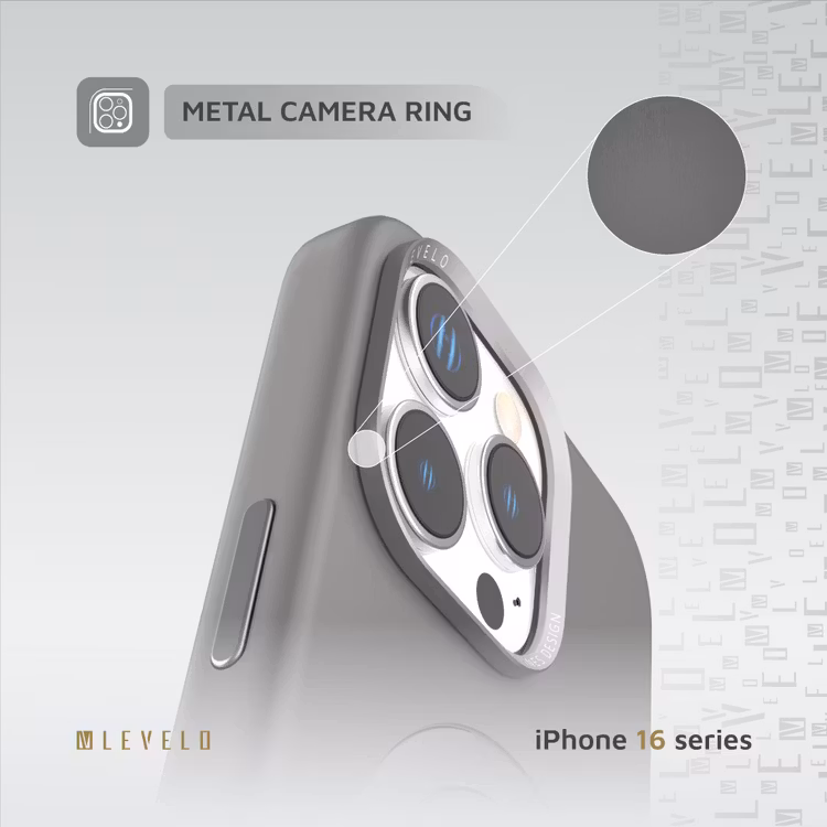 LEVELO IPHONE 16 PRO MAX IRIS PRO MAGSAFE LIQUID SILICONE CASE GRAY LVLIPSC16PMGY thumbnail 4