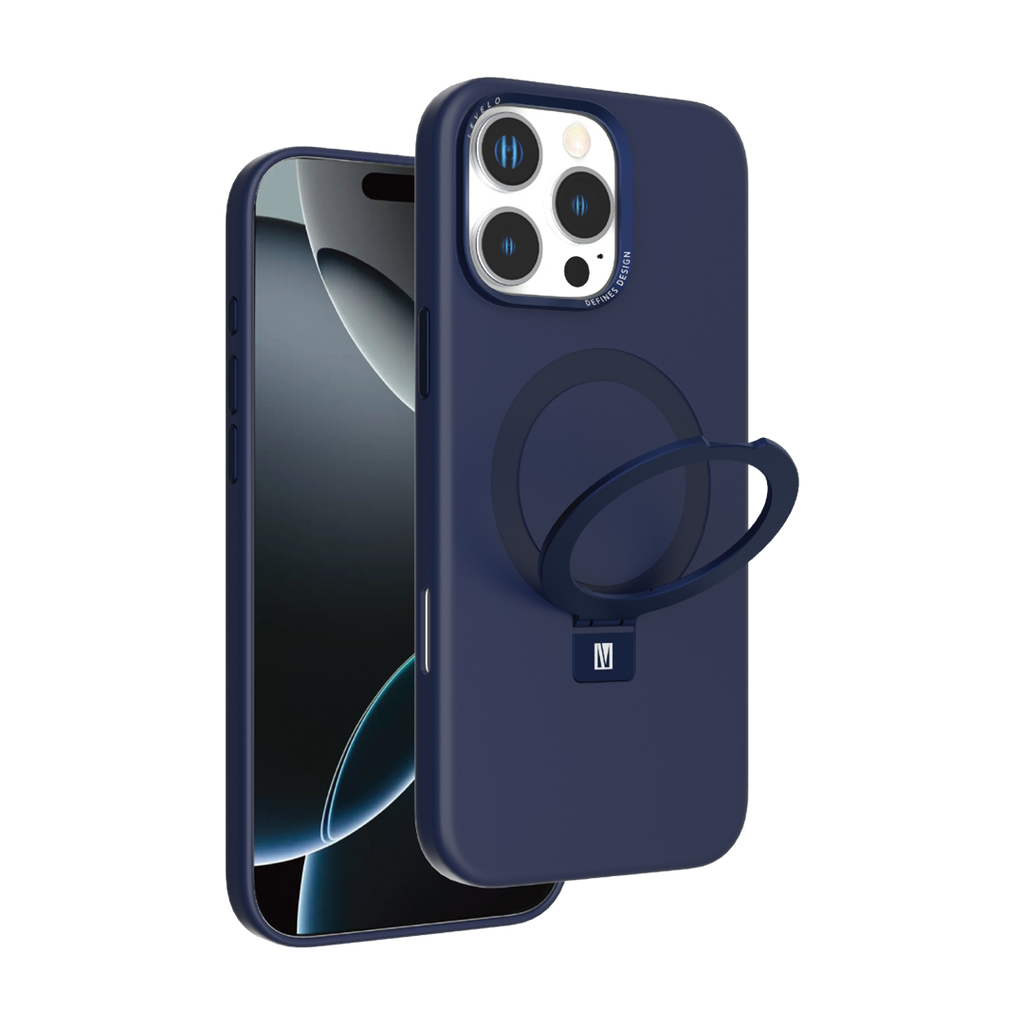 LEVELO IPHONE 16 PRO IRIS PRO MAGSAFE LIQUID SILICONE CASE BLUE LVLIPSC16PBL