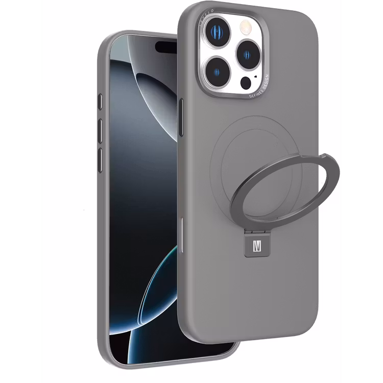 LEVELO IPHONE 16 PRO MAX IRIS PRO MAGSAFE LIQUID SILICONE CASE GRAY LVLIPSC16PMGY thumbnail 9