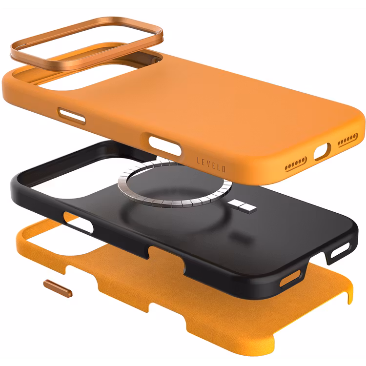 LEVELO IRIS IPHONE 17 PRO MAX MAGSAFE LIQUID SILICONE CASE ORANGE LVLIRISM17MORG thumbnail 4