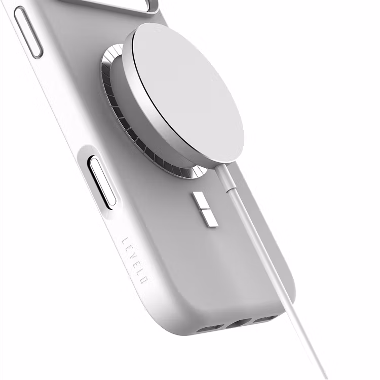 LEVELO IRIS IPHONE 17 PRO MAX MAGSAFE LIQUID SILICONE CASE SILVER LVLIRISM17PMSL thumbnail 2