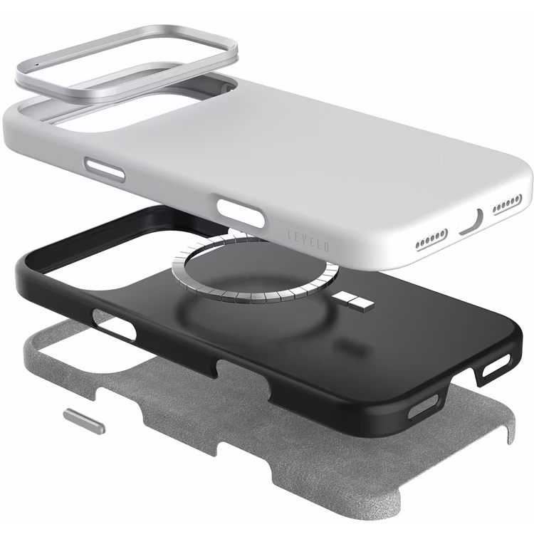 LEVELO IRIS IPHONE 17 PRO MAGSAFE LIQUID SILICONE CASE SILVER LVLIRISM17PSL thumbnail 9