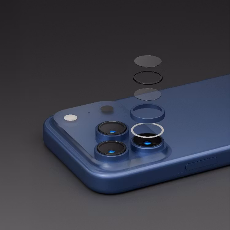 LEVELO LUCENTTRIO IPHONE 17 PRO/17 PRO MAX CAMERA LENS PROTECTOR DARK BLUE LVLLCTRIOL17PPMTTDBL thumbnail 4