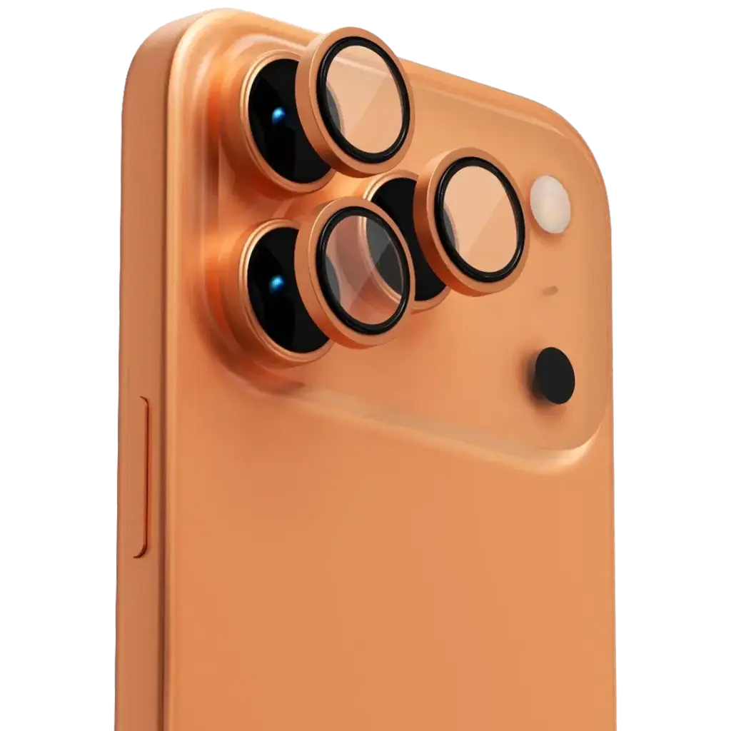 LEVELO LUCENTTRIO IPHONE 17 PRO/17 PRO MAX CAMERA LENS PROTECTOR TITANIUM ORANGE LVLLCTRIOL17PPMTTOR