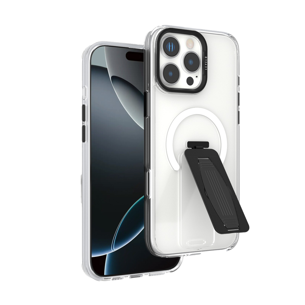 LEVELO IPHONE 16 PRO MORPHIX MAGSAFE GRIP CASE BLACK LVLMMGC16PBK