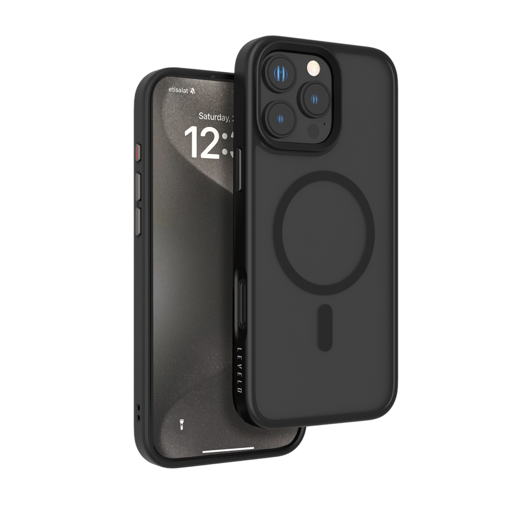 LEVELO IPHONE 16 PRO MAX MAGSAFE MATTE SOLO CASE BLACK LVLMMSC16PMBK