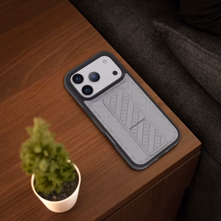LEVELO MORPHIX CUERO IPHONE 17 PRO MAX GRIPSTAND CASE CLOUD GREY LVLMRPCGIP17PMCGY thumbnail 10