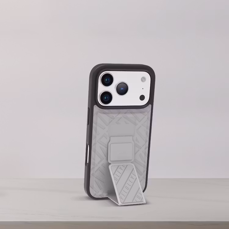 LEVELO MORPHIX CUERO IPHONE 17 PRO MAX GRIPSTAND CASE CLOUD GREY LVLMRPCGIP17PMCGY thumbnail 8