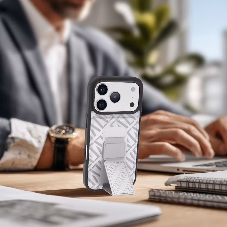 LEVELO MORPHIX CUERO IPHONE 17 PRO GRIPSTAND CASE CLOUD GREY LVLMRPCGIP17PCGY thumbnail 10
