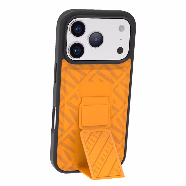 LEVELO MORPHIX CUERO IPHONE 17 PRO GRIPSTAND CASE SUNRISE ORANGE LVLMRPCGIP17PSORG thumbnail 2