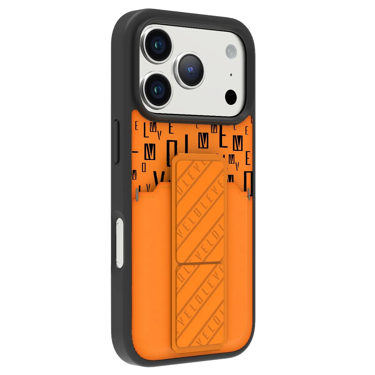 LEVELO MORPHIX IPHONE 17 PRO GRIPSTAND CASE WITH CARD HOLDER SUNRISE ORANGE LVLMRPGCIP17PSORG
