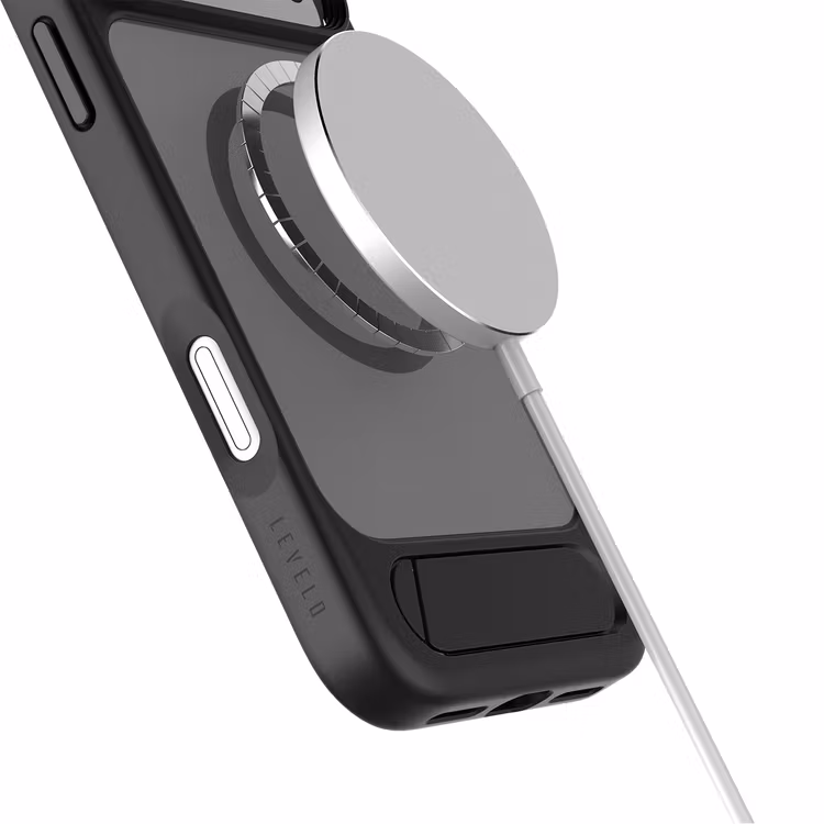 LEVELO MATTEO IPHONE 17 PRO MAX HYBRID KICKSTAND CASE BLACK LVLMTO17PMBK thumbnail 3