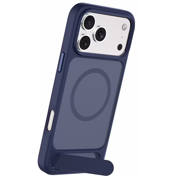 LEVELO MATTEO IPHONE 17 PRO HYBRID KICKSTAND CASE DARK BLUE LVLMTO17PDBK thumbnail 7