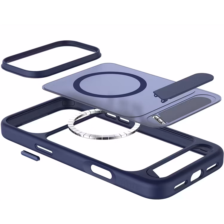 LEVELO MATTEO IPHONE 17 PRO MAX HYBRID KICKSTAND CASE DARK BLUE LVLMTO17PMDBK thumbnail 12