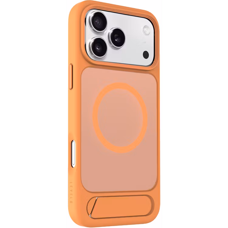 LEVELO MATTEO IPHONE 17 PRO HYBRID KICKSTAND CASE ORANGE LVLMTO17PORG thumbnail 2