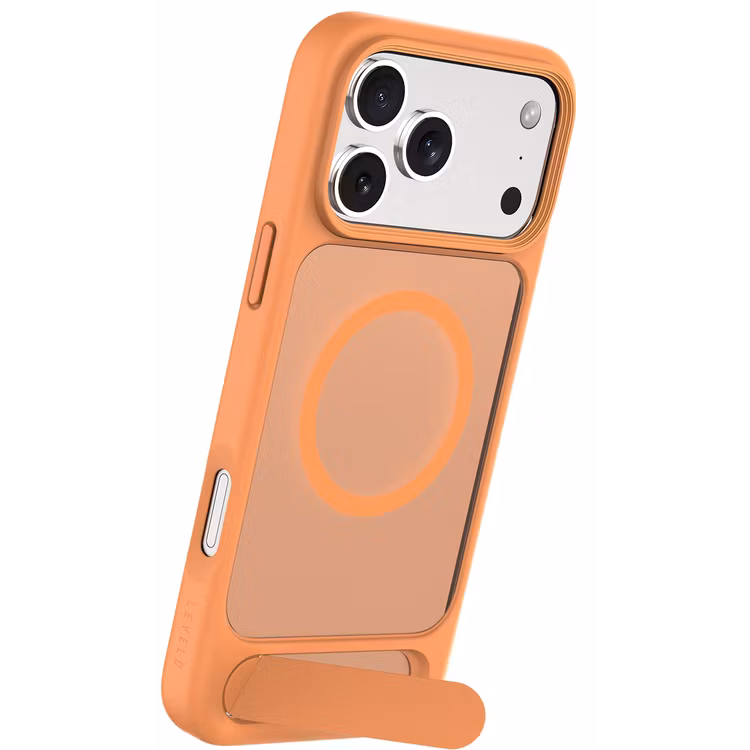 LEVELO MATTEO IPHONE 17 PRO HYBRID KICKSTAND CASE ORANGE LVLMTO17PORG thumbnail 8
