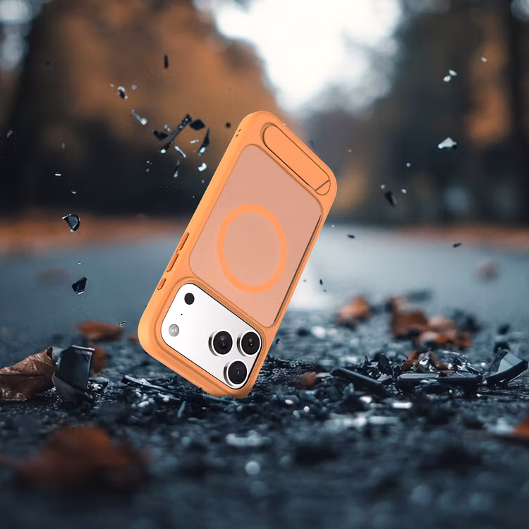 LEVELO MATTEO IPHONE 17 PRO HYBRID KICKSTAND CASE ORANGE LVLMTO17PORG thumbnail 10