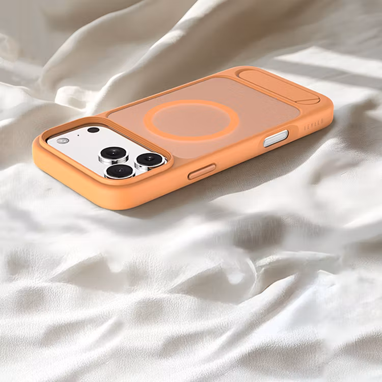 LEVELO MATTEO IPHONE 17 PRO MAX HYBRID KICKSTAND CASE ORANGE LVLMTO17PMORG thumbnail 4