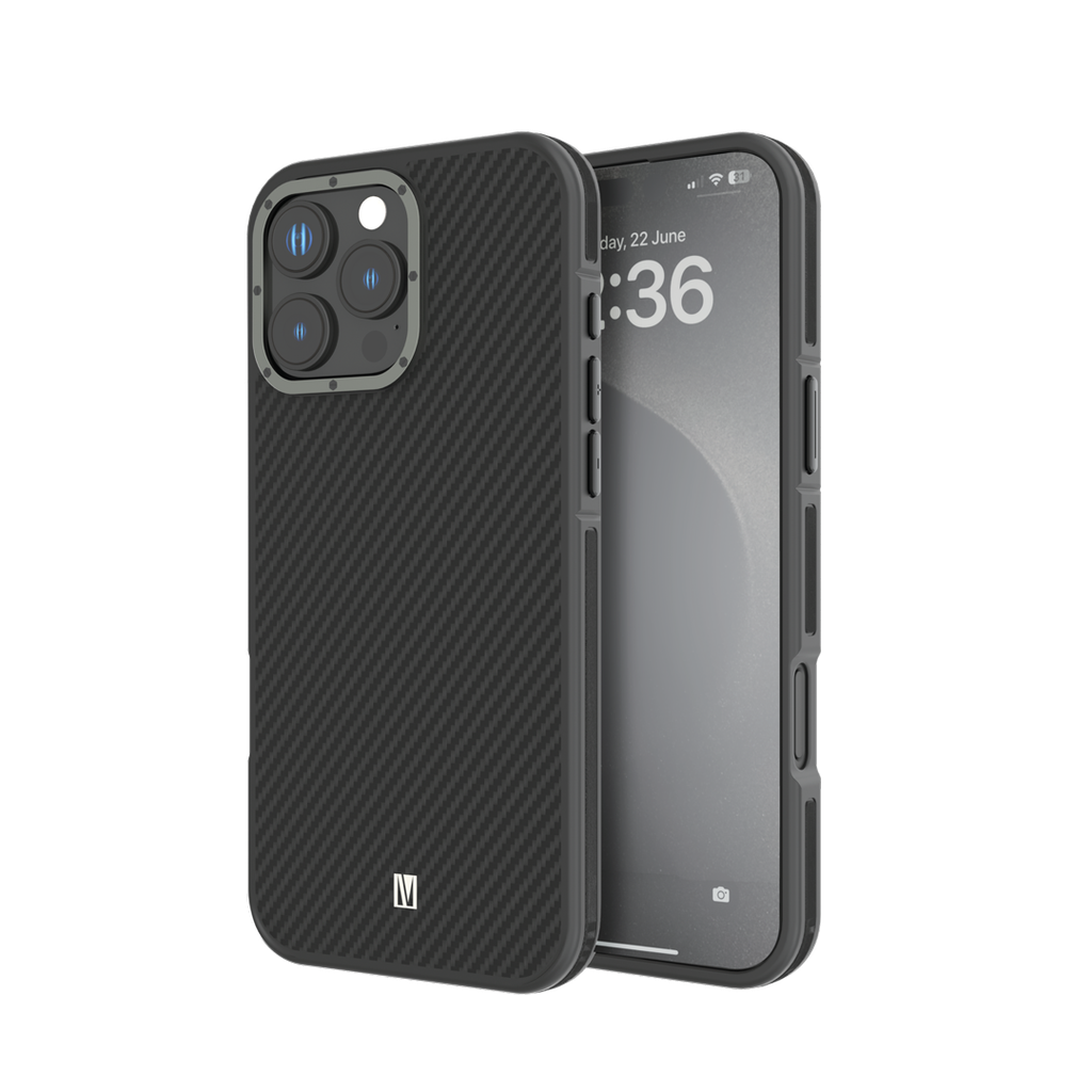 LEVELO IPHONE 16 PRO OX CARBON CASE GRAY LVLOC16PGY