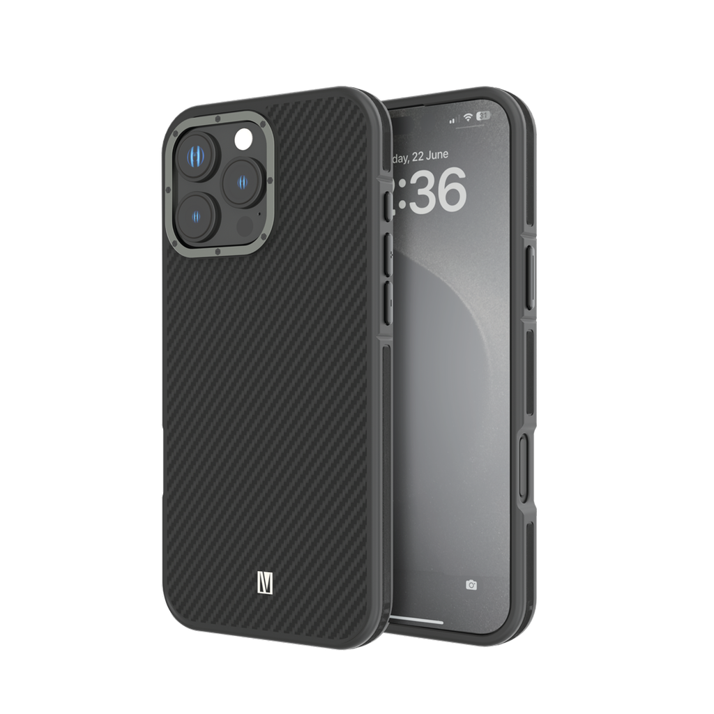 LEVELO IPHONE 16 PRO OX CARBON CASE BLACK LVLOC16PBK
