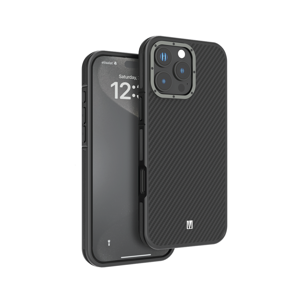LEVELO IPHONE 16 PRO MAX OX CARBON CASE GRAY LVLOC16PMGY