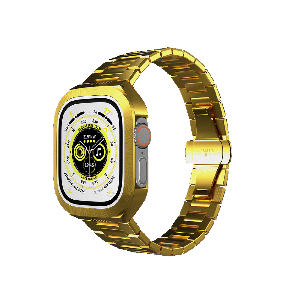 LEVELO ROYAL APPLE WATCH ULTRA STAINLESS STEEL BAND 49MM GOLD