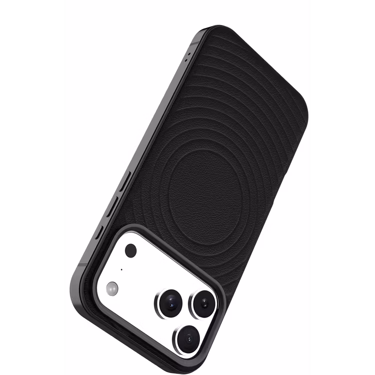 LEVELO SPIRALE IPHONE 17 PRO MAX PU LEATHER HYBRID CASE PHANTOM BLACK LVLSPR17PMPHBK thumbnail 5