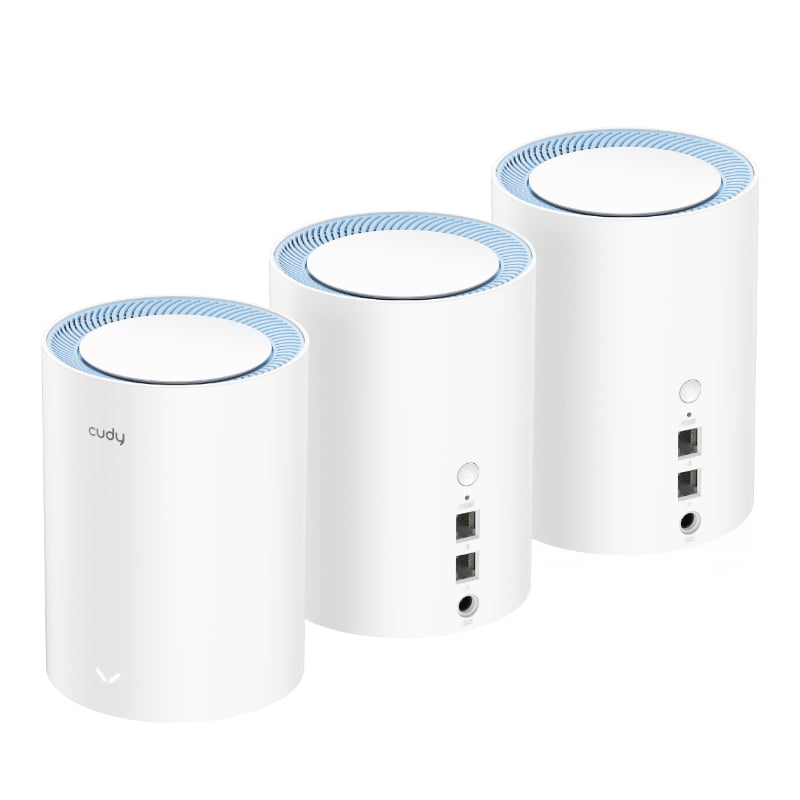 CUDY AC1200 GIGABIT DUAL BAND WHOLE HOME WI-FI MESH SYSTEM ROUTER WHITE M1300 (3-PACK)