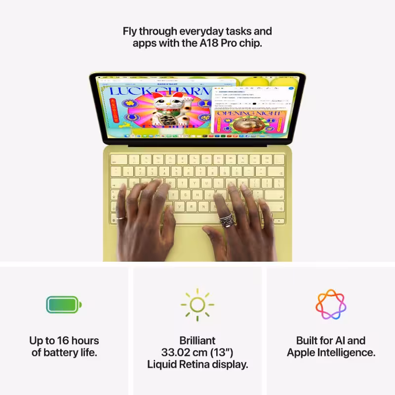 APPLE MACBOOK NEO 13-INCH A18 PRO CHIP 6 CORE CPU 5 CORE GPU 8GB 256GB ENGLISH CITRUS MHFD4 thumbnail 5