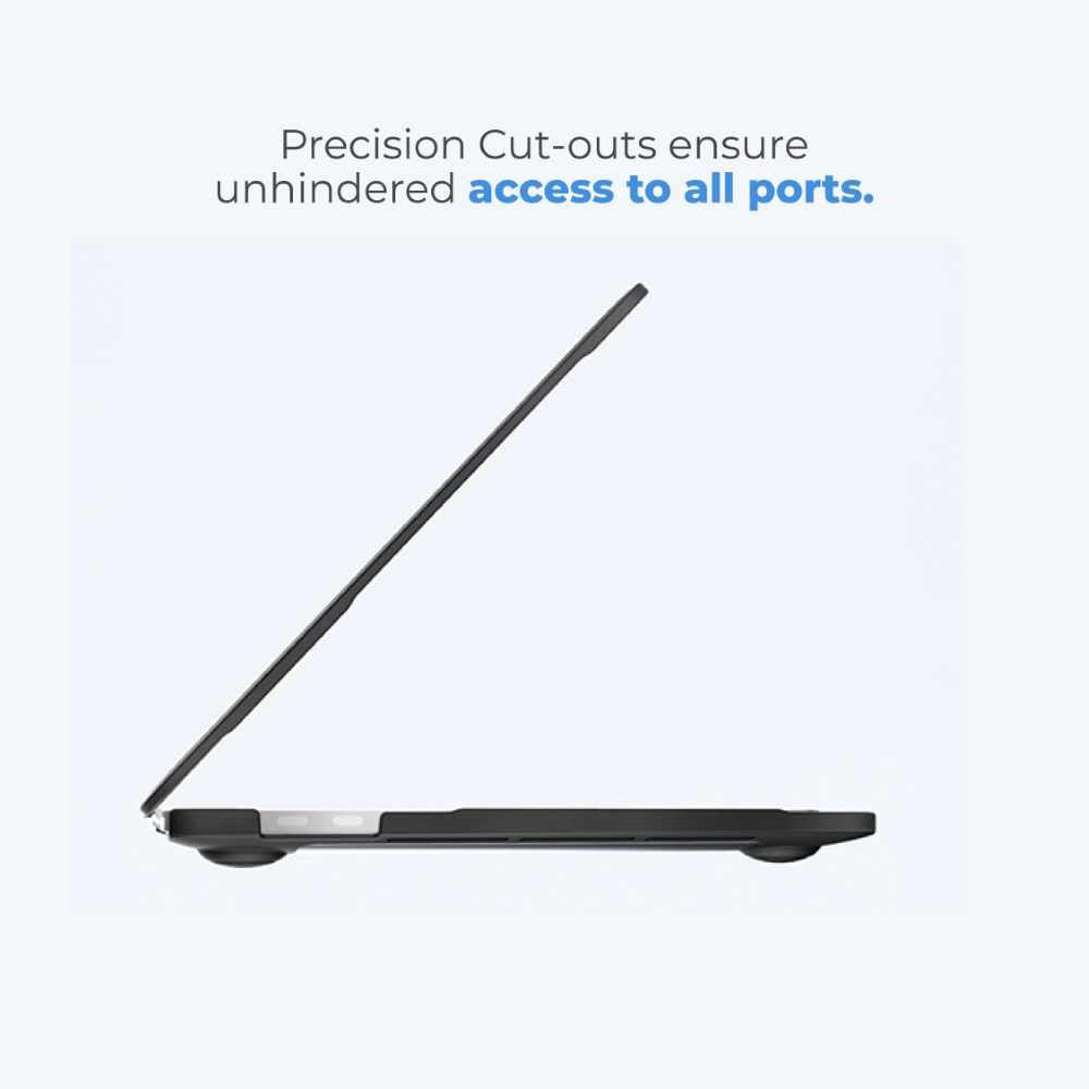 BLUPEBBLE FROST SNAPSHELL FOR MACBOOK PRO 13.3 INCH (2022) BLACK BP-MBBFS13PRO-BLK thumbnail 10